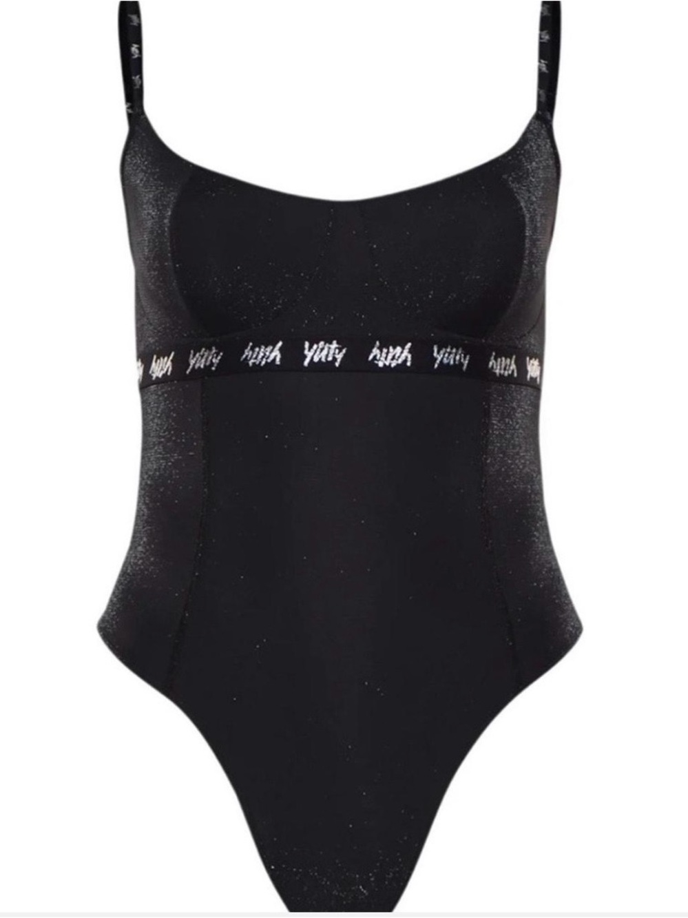 Yitty glittery black thong bodysuit